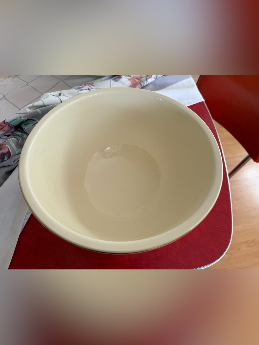 Vintage Kichen Kraft Mixing bowl "Spring Wreath" Large size. - Picture 3 of 7